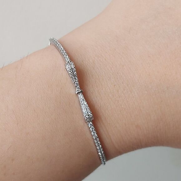 925 Silver Bowknot Bracelet - Picture 4 of 15